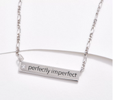 Diamonique Sterling Silver 925 CZ "Perfectly Imperfect" Adjustable Necklace 16"